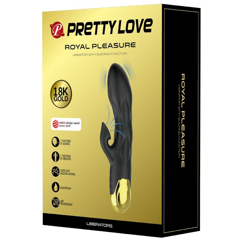 PRETTY LOVE - Luksusvibrator Oppladbar Gullbelagt