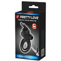 PRETTY LOVE - Vibrerende Penisring med Kanin 10 Moduser Sort