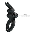 PRETTY LOVE - Vibrerende Penisring med Kanin 10 Moduser Sort