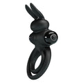 PRETTY LOVE - Vibrerende Penisring med Kanin 10 Moduser Sort