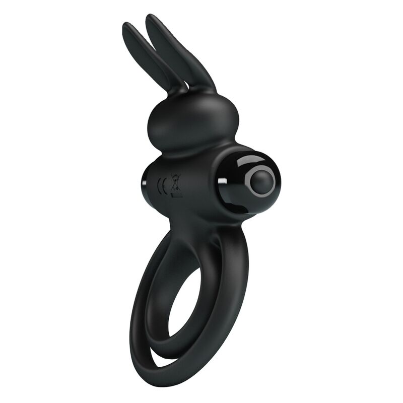 PRETTY LOVE - Vibrerende Penisring med Kanin 10 Moduser Sort
