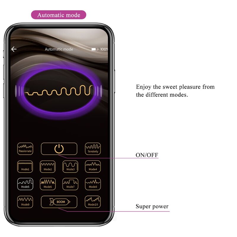 PRETTY LOVE - Nymph Vibratoregg App-styrt Lilla