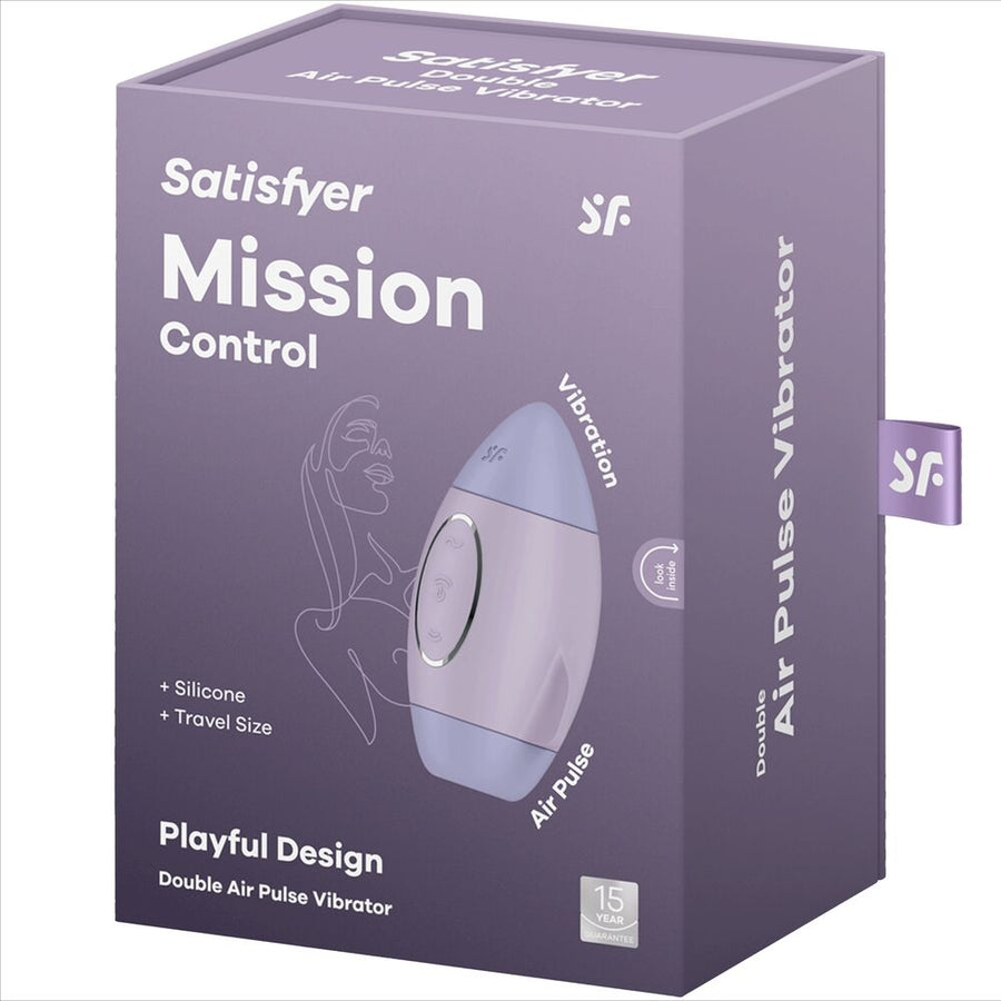 SATISFYER - Mission Control Liten Dobbel Lufttrykk-vibrator