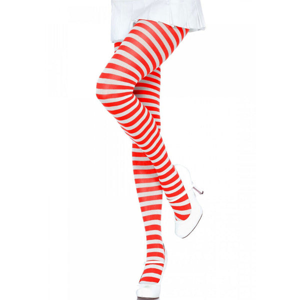 LEG AVENUE - Stripete Strømpebukse