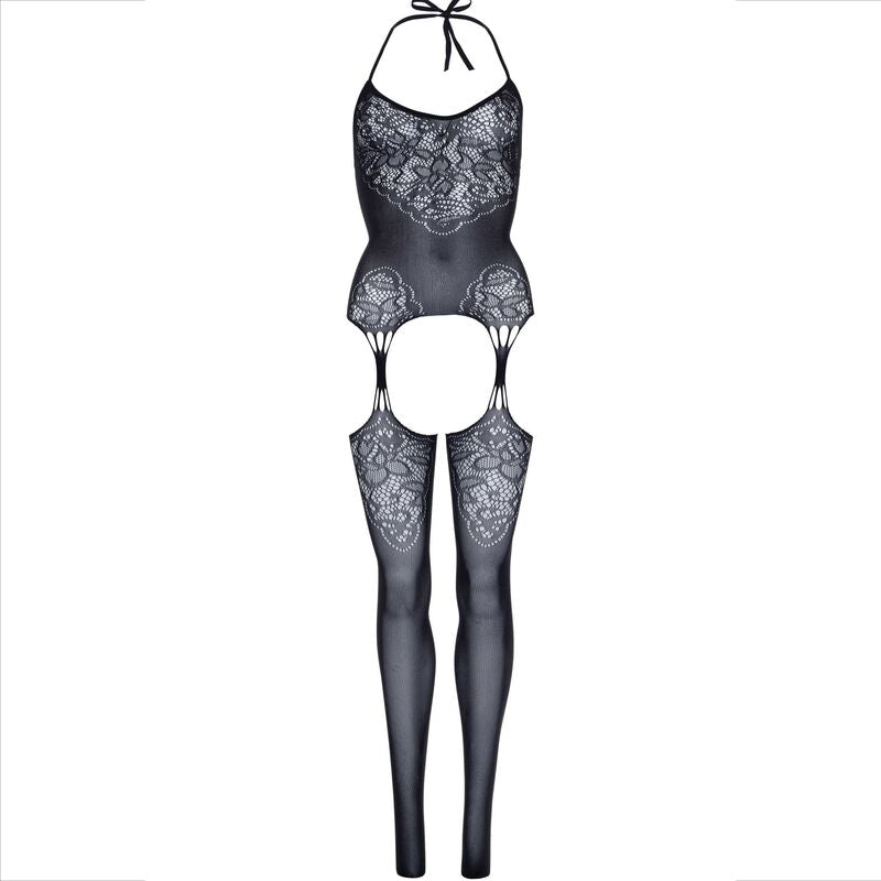 LEG AVENUE - Bodystocking i Blonde med Halterhals