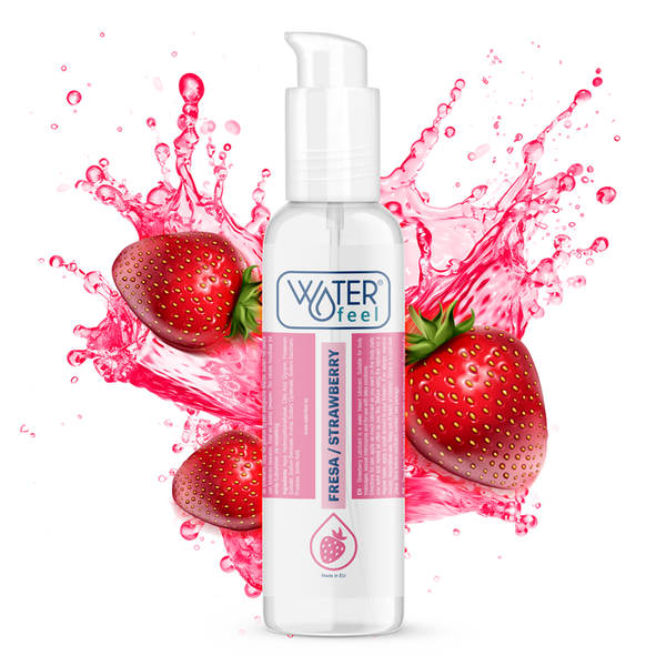 WATERFEEL - Vannbasert glidemiddel med smak Jordbær 175 ml