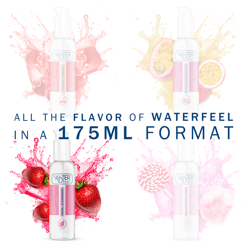 WATERFEEL - Vannbasert glidemiddel med smak Jordbær 175 ml