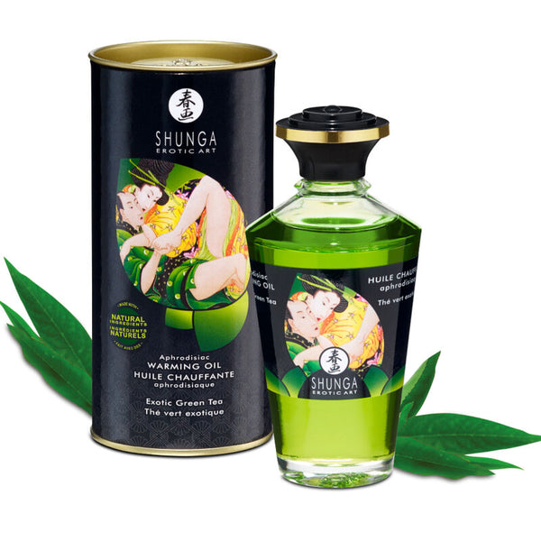 SHUNGA - Økologisk varmende massasjeolje Grønn te 100 ml