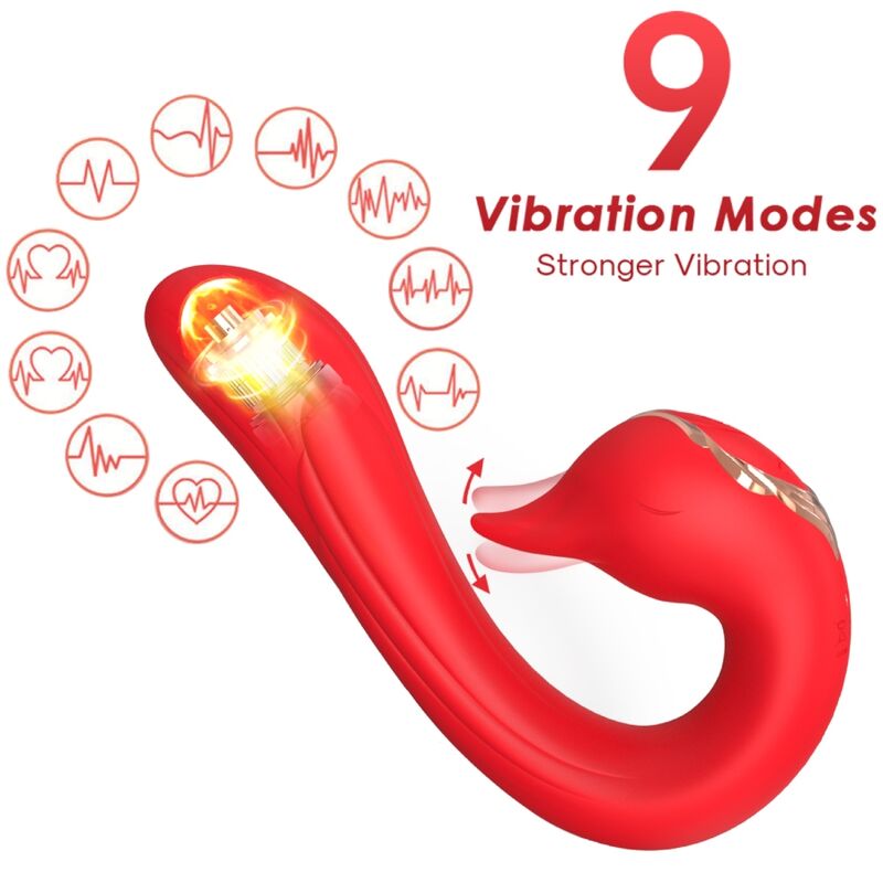 ARMONY - Delfin G-punktsvibrator med varme og slikk