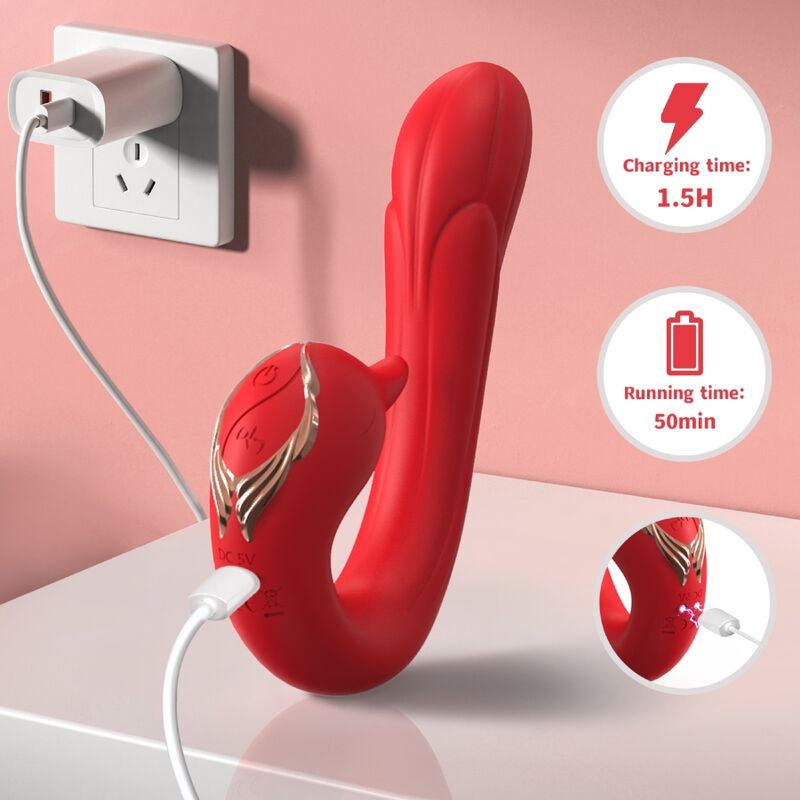 ARMONY - Delfin G-punktsvibrator med varme og slikk