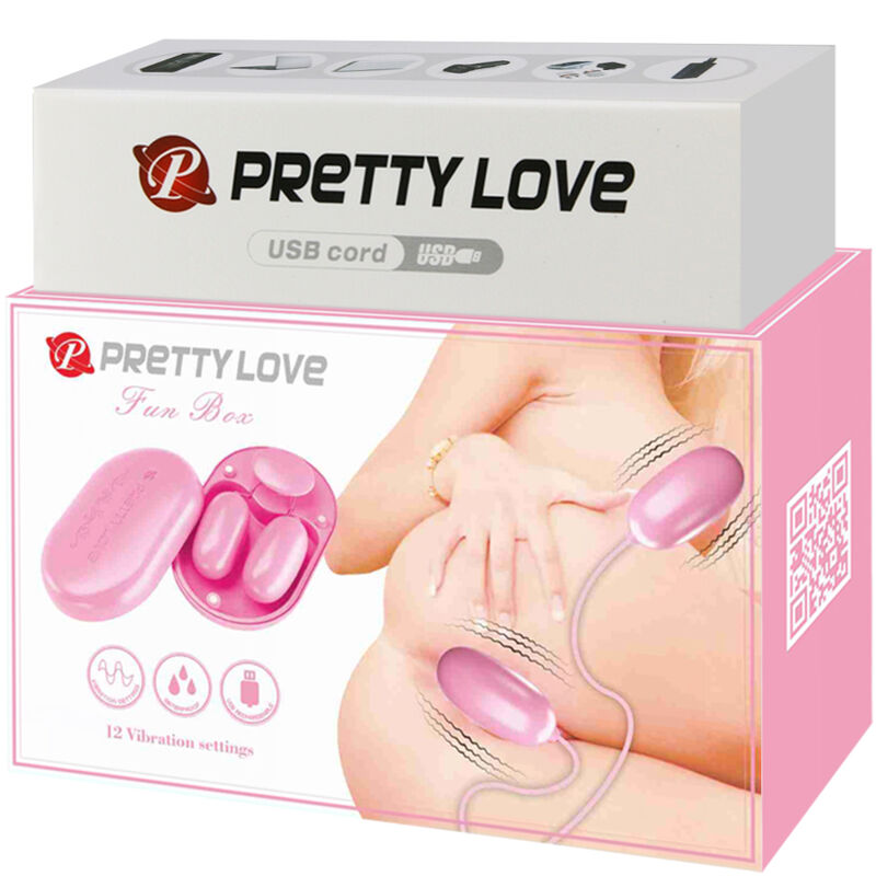 PRETTY LOVE - Fun Box Vibrerende Kule med Fjernkontroll