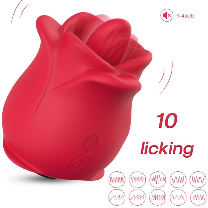 ARMONY - Rose Klitorisstimulator med slikketunge 10 moduser