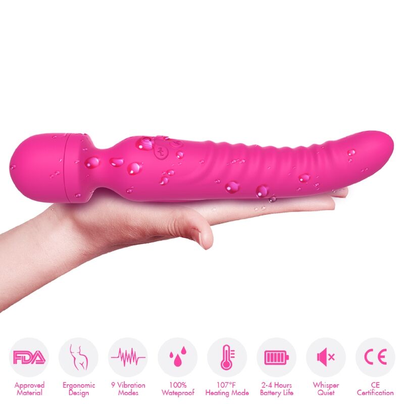 ARMONY - Mission Massasjer og vibrator med varmeeffekt Fuchsia