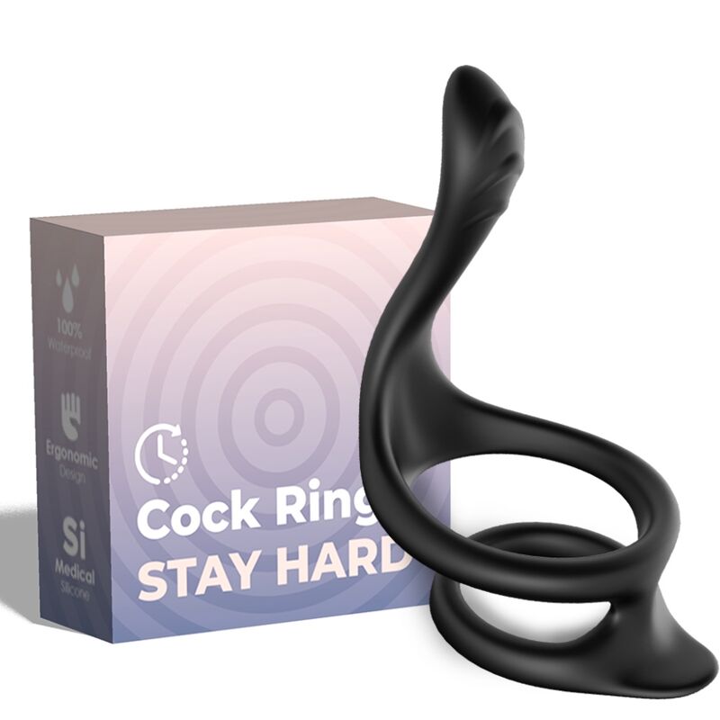 ARMONY - Penisring med Analplugg Sort