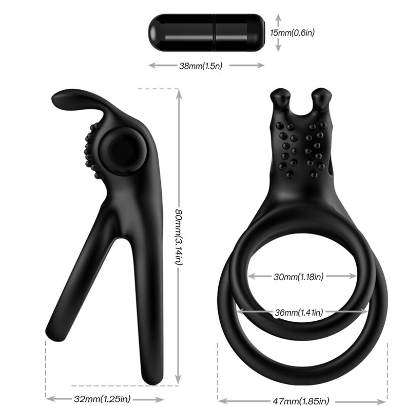ARMONY - Traveler Dobbel vibrerende penisring for par Rabbit