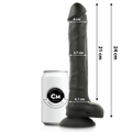 COCK MILLER - Cocksil Realistisk Bøyelig Silikondildo Sort 24 cm