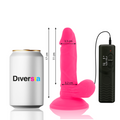 DIVERSIA - Fleksibel Vibrerende Dildo Rosa 17 cm