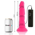 DIVERSIA - Fleksibel Vibrerende Dildo Rosa 23 cm