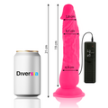 DIVERSIA - Fleksibel vibrerende dildo Rosa 21 cm