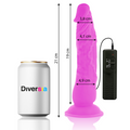 DIVERSIA - Fleksibel Vibrerende Dildo Lilla 21 cm
