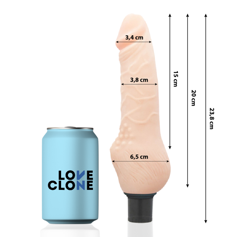 LOVECLONE - Daven Selvsmurt Realistisk Vibrator 23,8 cm