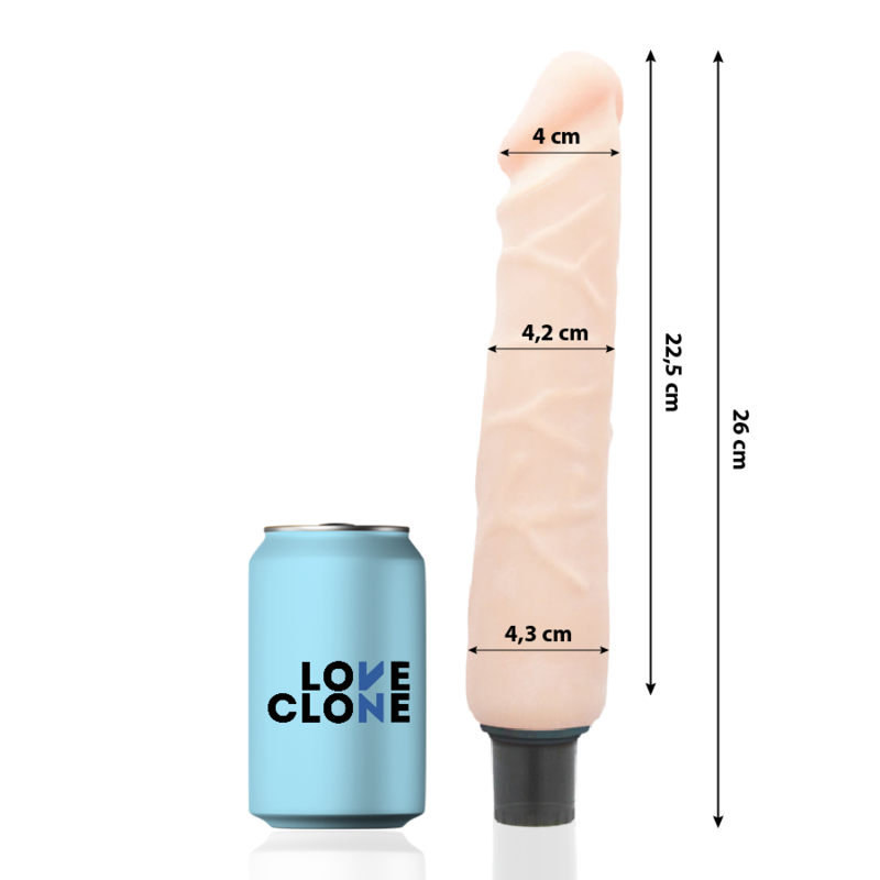LOVECLONE - Jansen Selvsmurt Realistisk Vibrator 26 cm