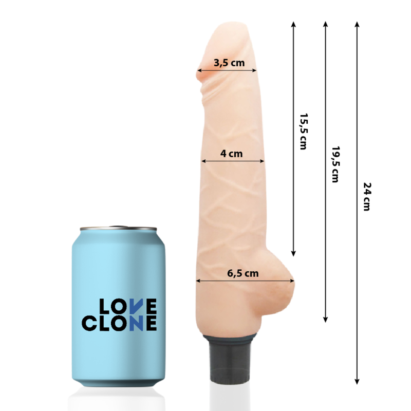 LOVECLONE - Harald Selvsmurt Realistisk Vibrator 24 cm