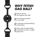 FETISH SUBMISSIVE BONDAGE - Pustende Ball-gag i Silikon