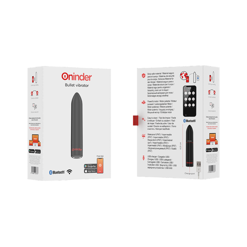 ONINDER - Berlin App-styrt Bullet-vibrator Sort 9 Modi