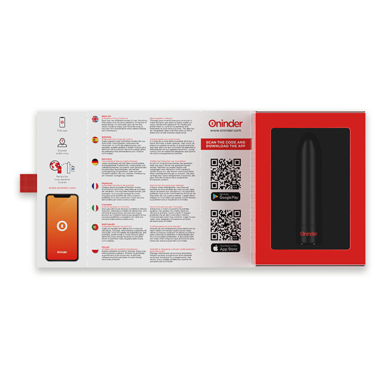 ONINDER - Berlin App-styrt Bullet-vibrator Sort 9 Modi