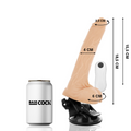 BASECOCK - Realistisk Bøyelig Vibrator med Fjernkontroll Hudfarge 18,5 cm