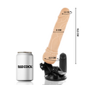 BASECOCK - Realistisk Vibrator med Fjernkontroll Hudfarge 19,5 cm