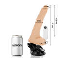 BASECOCK - Realistisk vibrerende dildo med fjernkontroll Hud 19 cm