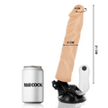 BASECOCK - Realistisk Vibrator med Fjernkontroll Hudfarge 21 cm