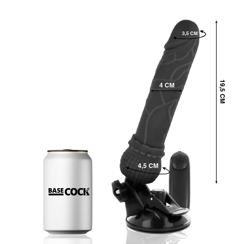 BASECOCK - Vibrator Sort 19,5 cm