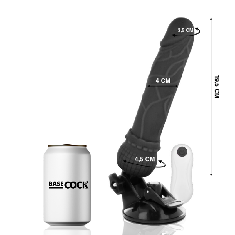 BASECOCK - Vibrator Sort 19,5 cm
