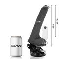 BASECOCK - Realistisk Vibrator med Fjernkontroll Sort 19 cm
