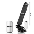 BASECOCK - Realistisk Vibrator med Fjernkontroll Sort 20 cm (12 modi)