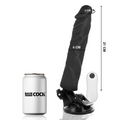 BASECOCK - Realistisk Vibrator med Fjernkontroll Sort 21 cm