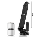 BASECOCK - Realistisk vibrator med fjernkontroll Sort 21 cm
