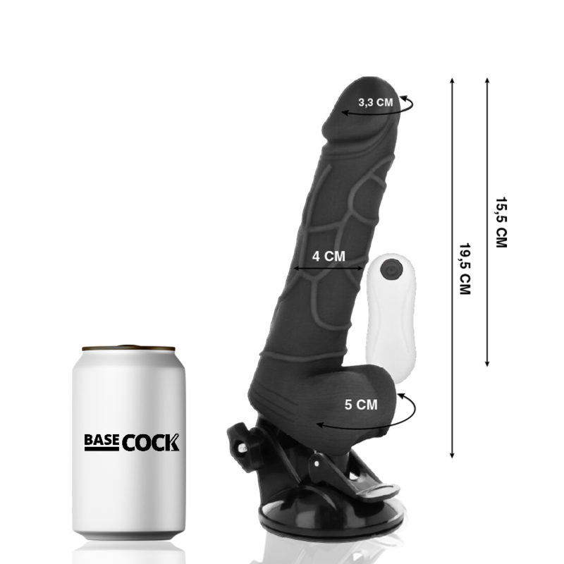 BASECOCK - Vibrator Sort 19,5 cm