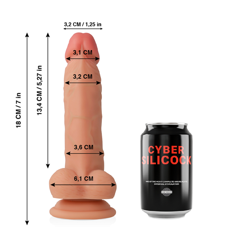 CYBER SILICOCK - Jude Ultrarealistisk dildo 18 cm