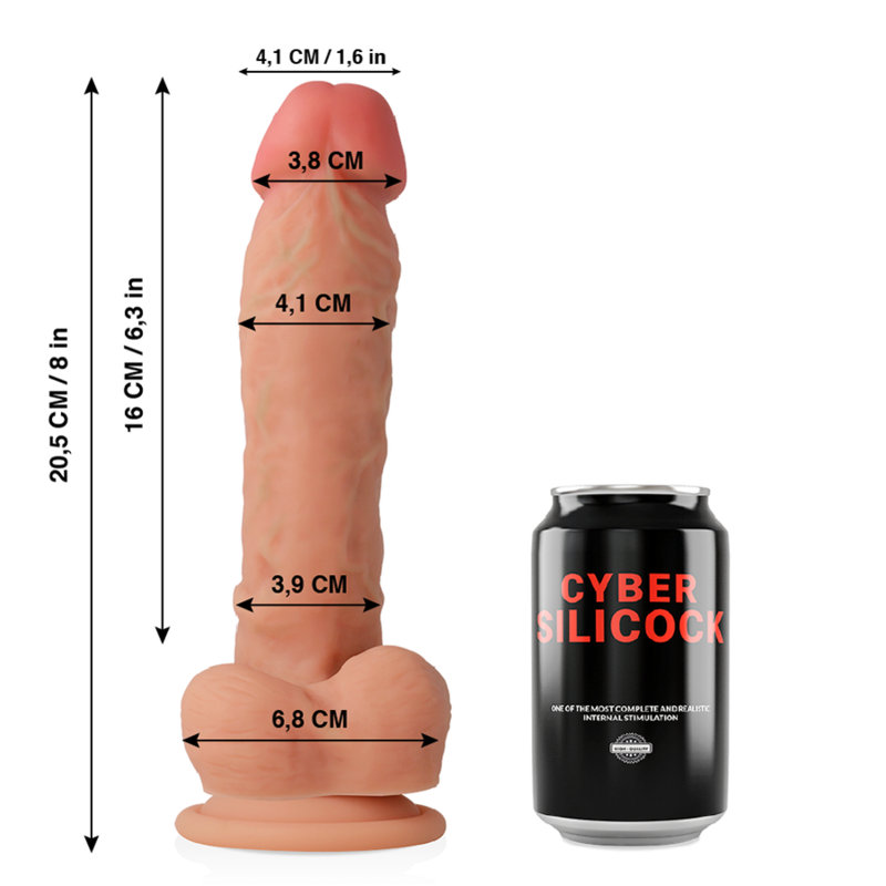 CYBER SILICOCK - Magnus Ultrarealistisk dildo 20,5 cm