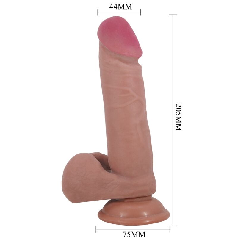 PRETTY LOVE - Sliding Skin Realistisk dildo med sugekopp Hud 20,5 cm