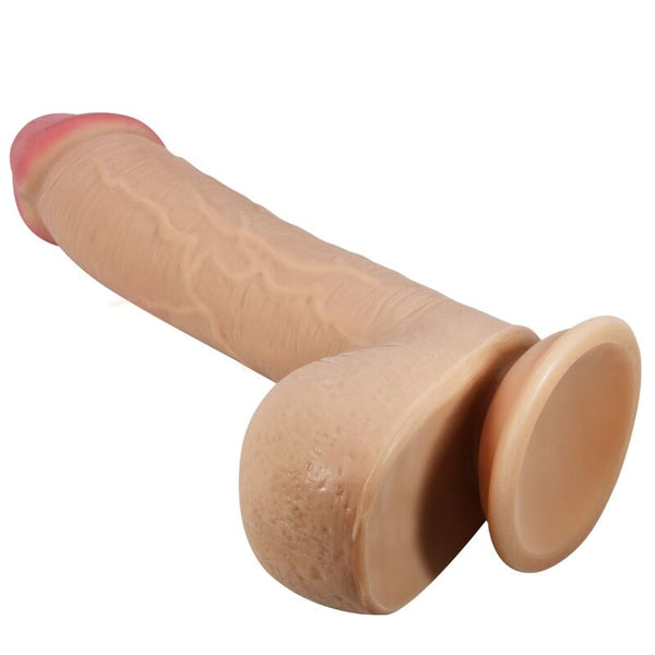 PRETTY LOVE - Sliding Skin Realistisk dildo med testikler og sugekopp Hud 23,4 cm