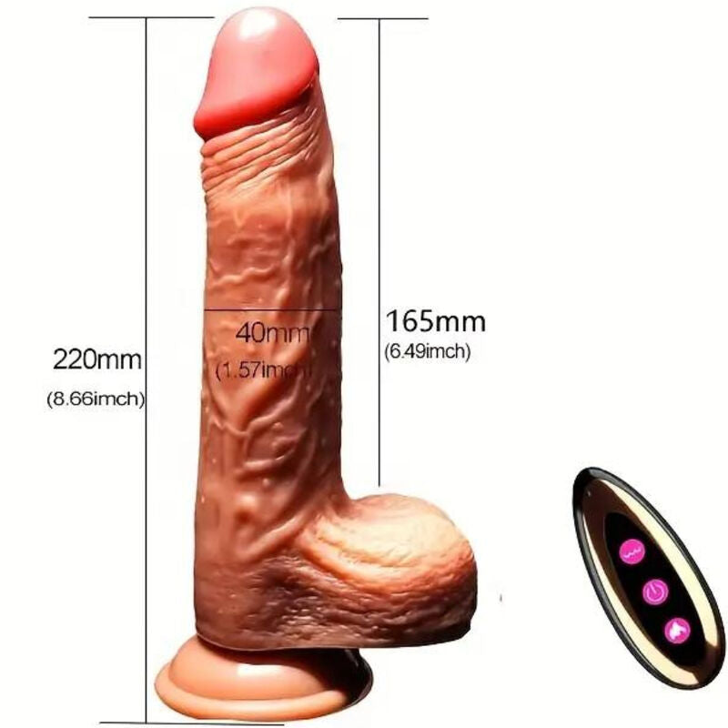 ARMONY - Realistisk støtende vibrerende dildo med fjernkontroll 22,5 cm