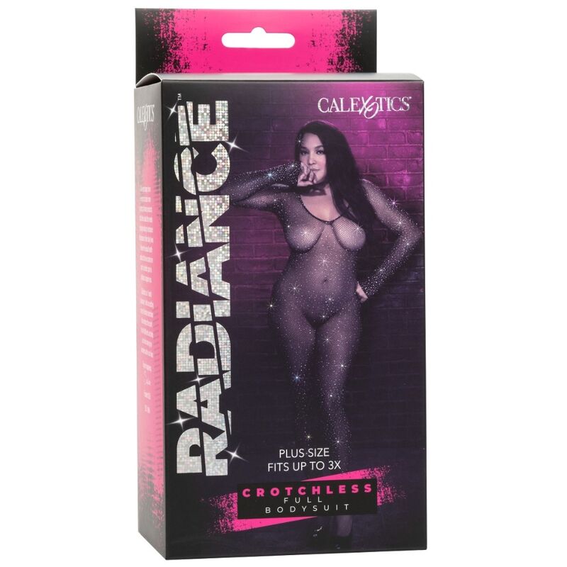 CALEXOTICS - Radiance Body med åpen skritt og rhinestones