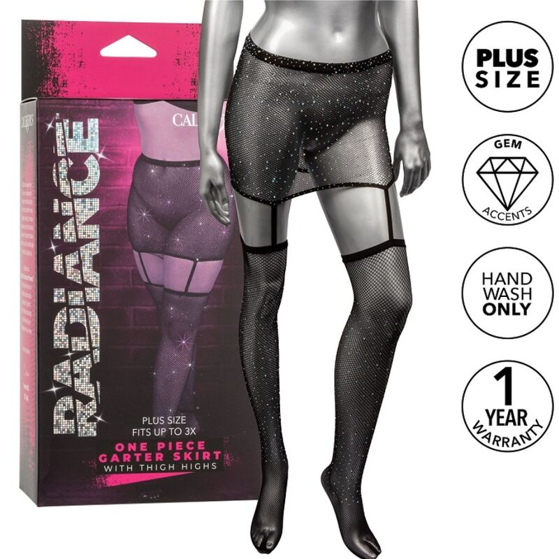 CALEXOTICS - Radiance Minisk jørt med hofteholder og hold-ups