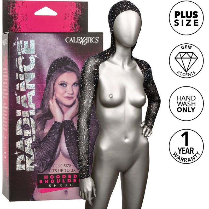 CALEXOTICS - Radiance Body med hette og rhinestones