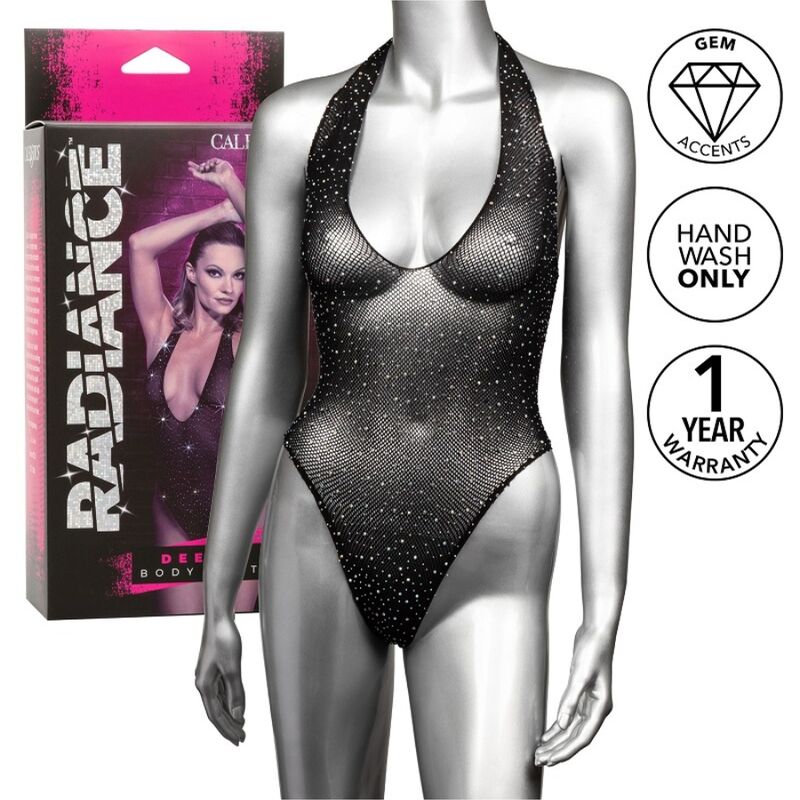 CALEXOTICS - Radiance Deep V Body med rhinestones